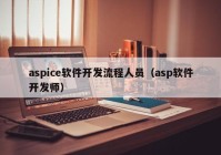 aspice软件开发流程人员（asp软件开发师）