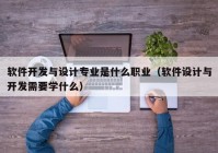 软件开发与设计专业是什么职业（软件设计与开发需要学什么）