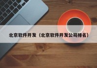 北京软件开发（北京软件开发公司排名）